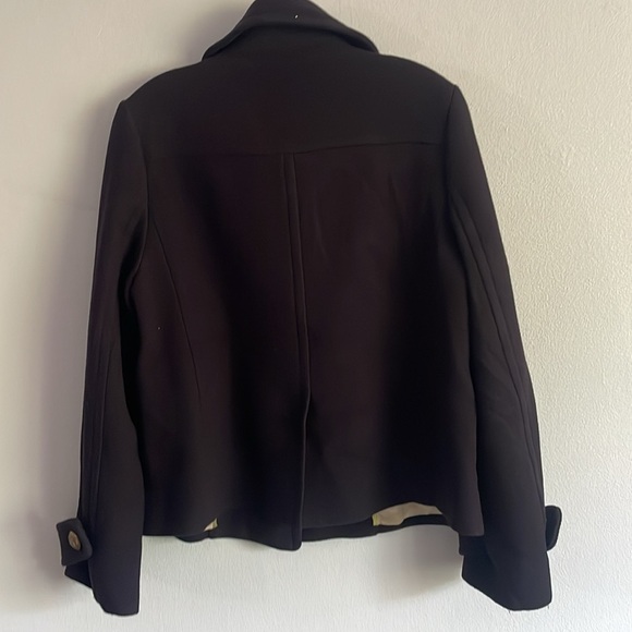 J. Crew Navy Short Wool Pea Coat Size 8 - Picture 6 of 13